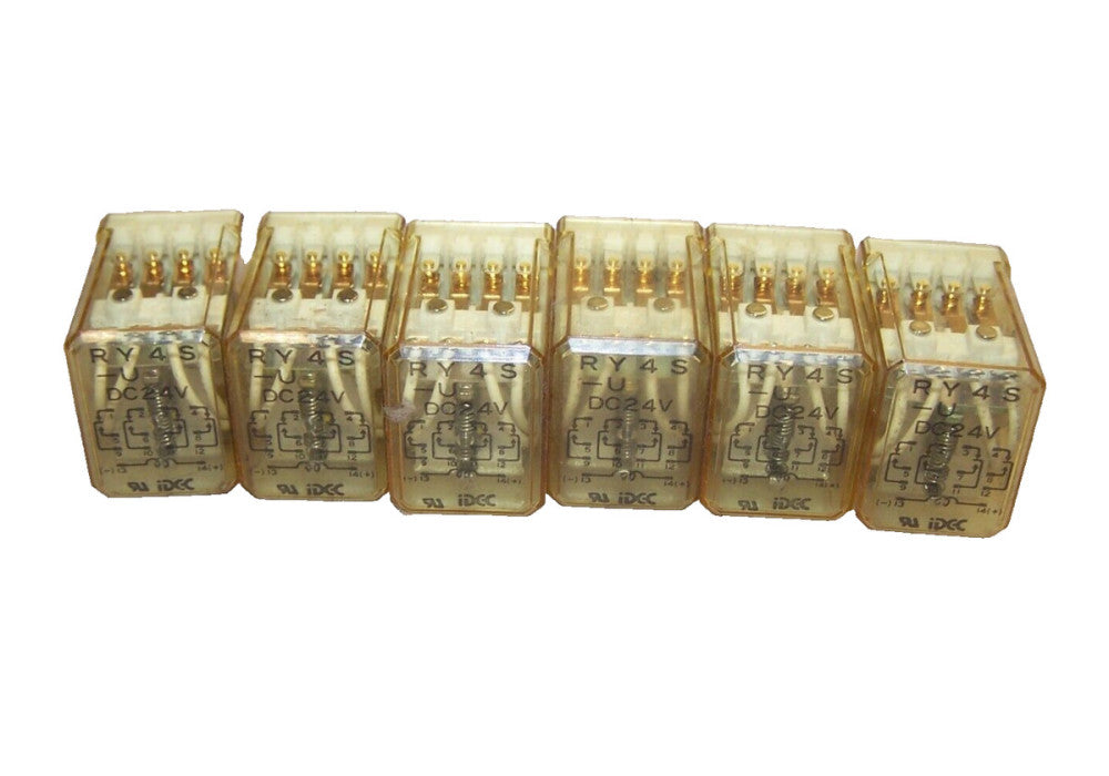 6) IDEC 24 VDC GP ICE CUBE RELAY  RY4S-U  LOT OF 6
