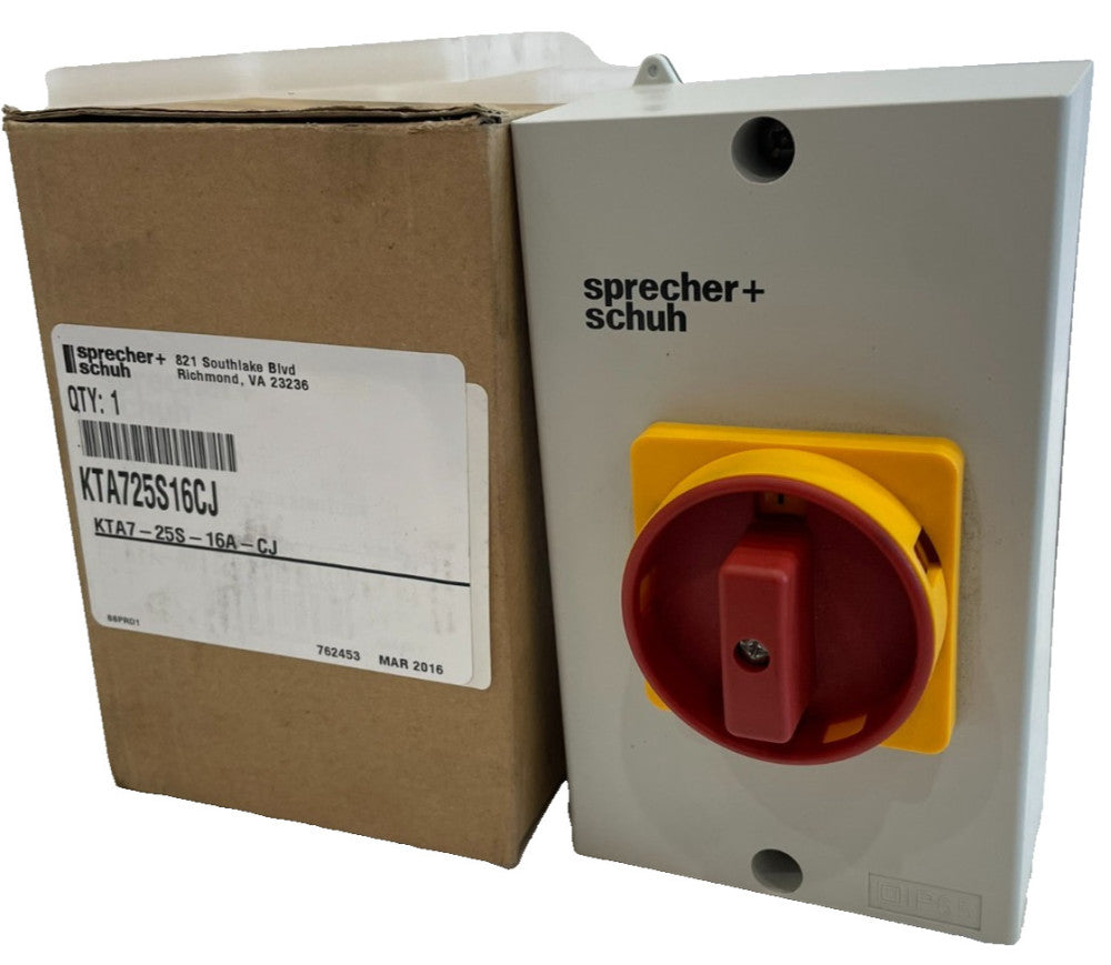 NEW SPRECHER+SCHUH KTA7-25S-16A-CJ MANUAL MOTOR CONTROLLER KTA725S16ACJ