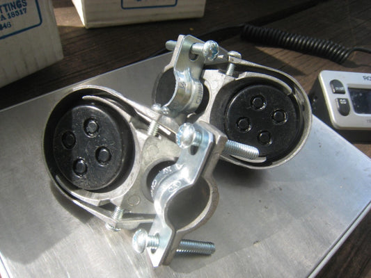 2 - Arlington 140  ALUMINUM 1/2" CLAMP ON STYLE ELECTRICAL SERVICE ENTRANCE CAP