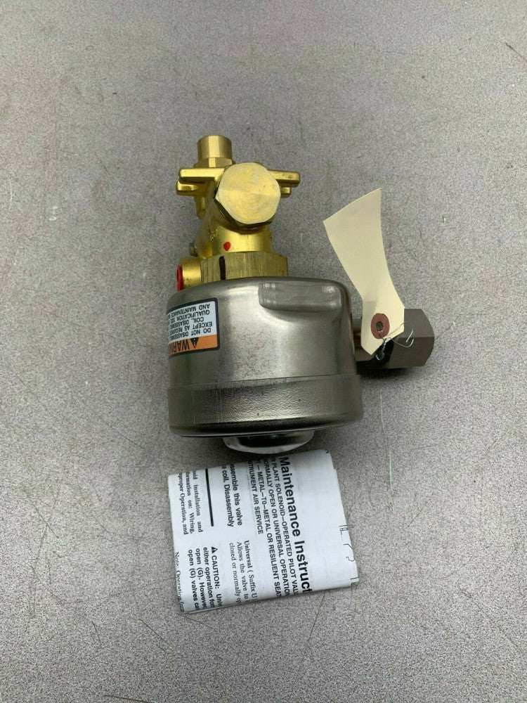 NEW ASCO RED HAT 125VDC. SOLENOID VALVE 3/8" PIPE NPEFK8300383ERU