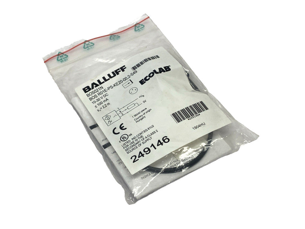 Balluff BOS R01E-PS-KE20-00,2-S49 Cubical Through-Beam Sensor 10-30VDC BOS021N