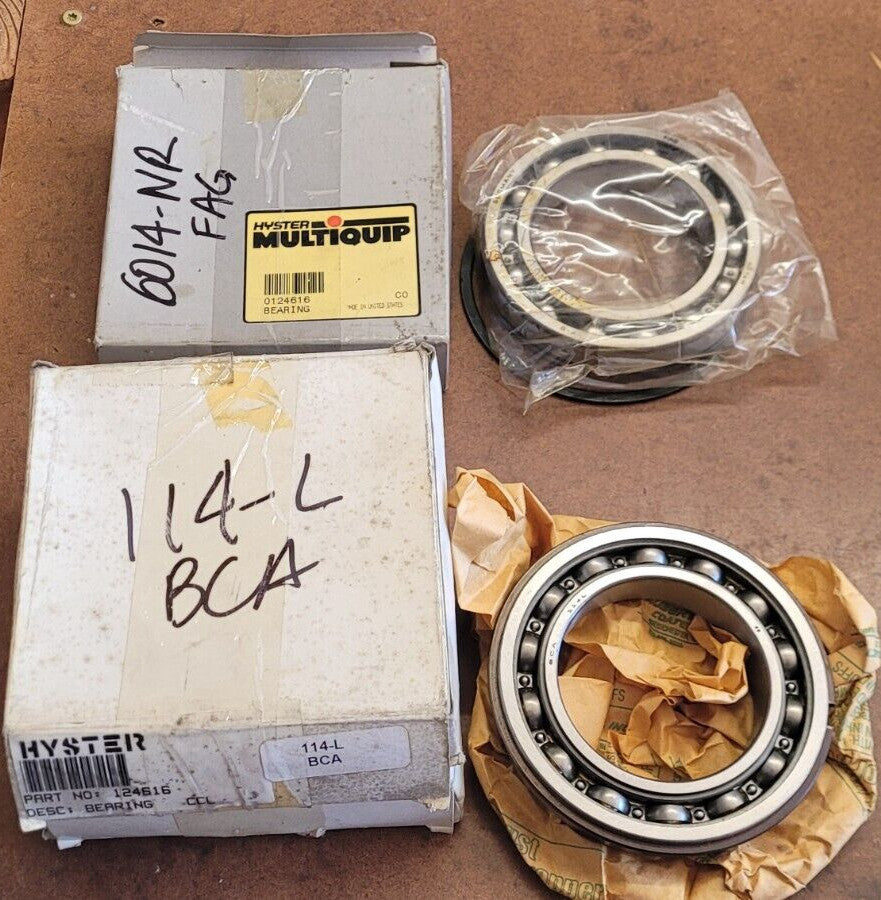 Lot of 3 Hyster 124616 Snap Ring Bearings 70mm Bore 110mm OD 20mm Wide