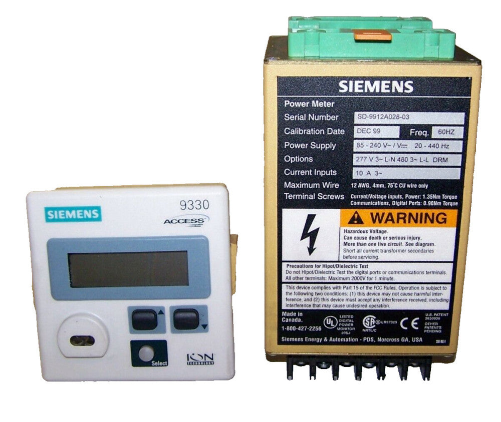 SIEMENS ACCESS COMPATIBLE DISPLAY MODULE 9330-DISPLAY WITH POWER METER