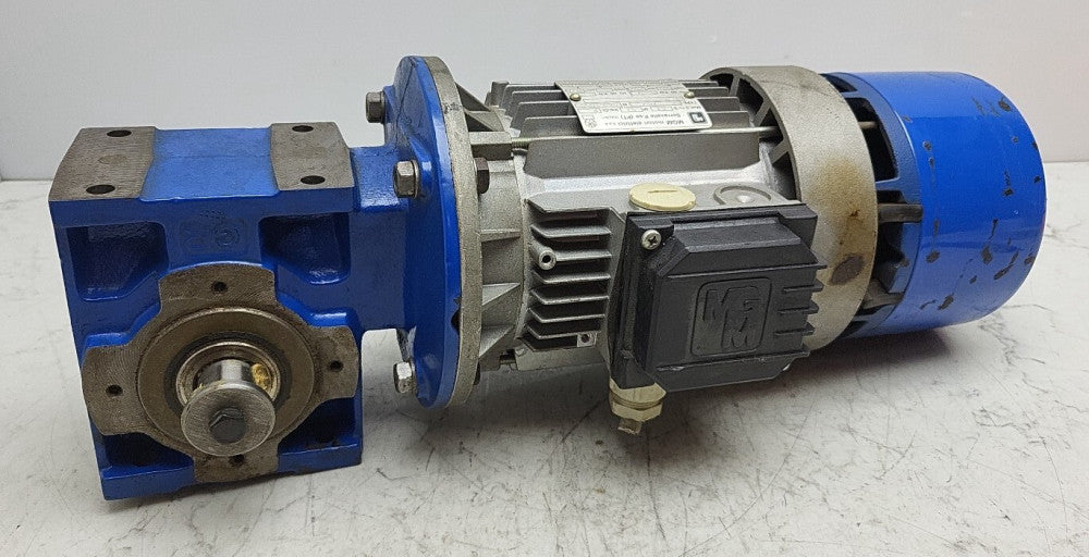 MGM Brake Motor BA 71B4 277/480V w/ Rossi MR V 40U02A Gear Reducer 50:1 Ratio