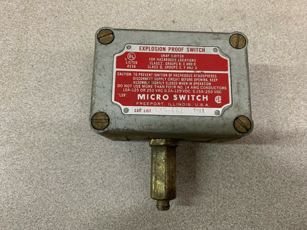 NEW NO BOX MICROSWITCH EXPLOSION PROOF SWITCH EXD-Q62