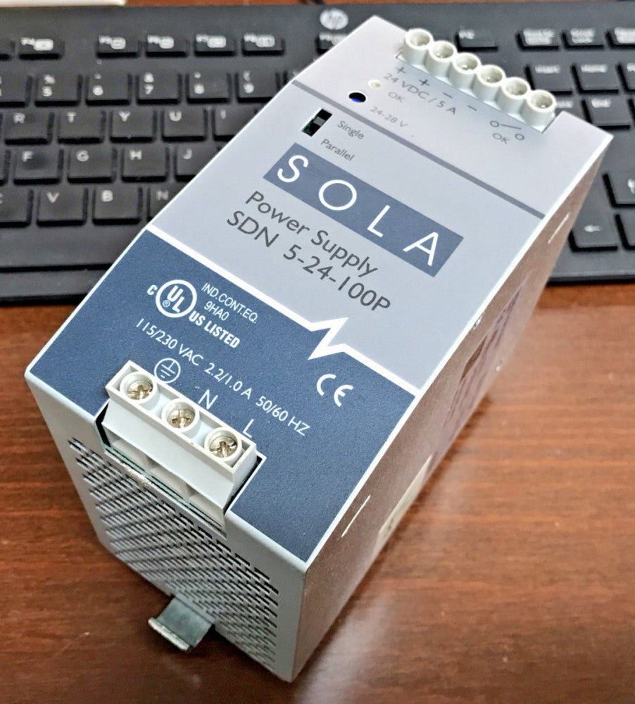 SOLA SDN 5-24-100P POWER SUPPLY 24VDC 5A