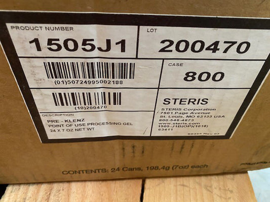 (Case of 24) Steris 1505J1 GEL TRANSPORT INSTRUMENT 7 OZ EACH PRE-KLENZ 