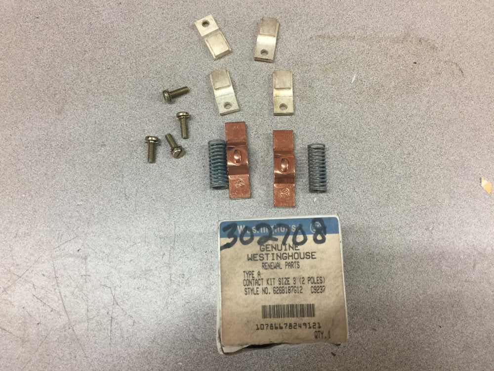 NEW IN BOX WESTINGHOUSE CONTACT KIT SIZE 3 2POLE 626B187G12