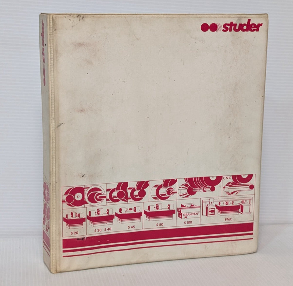 Vintage (1987) Studer S30-12 Cylindrical Grinding Machine Instructions Manual