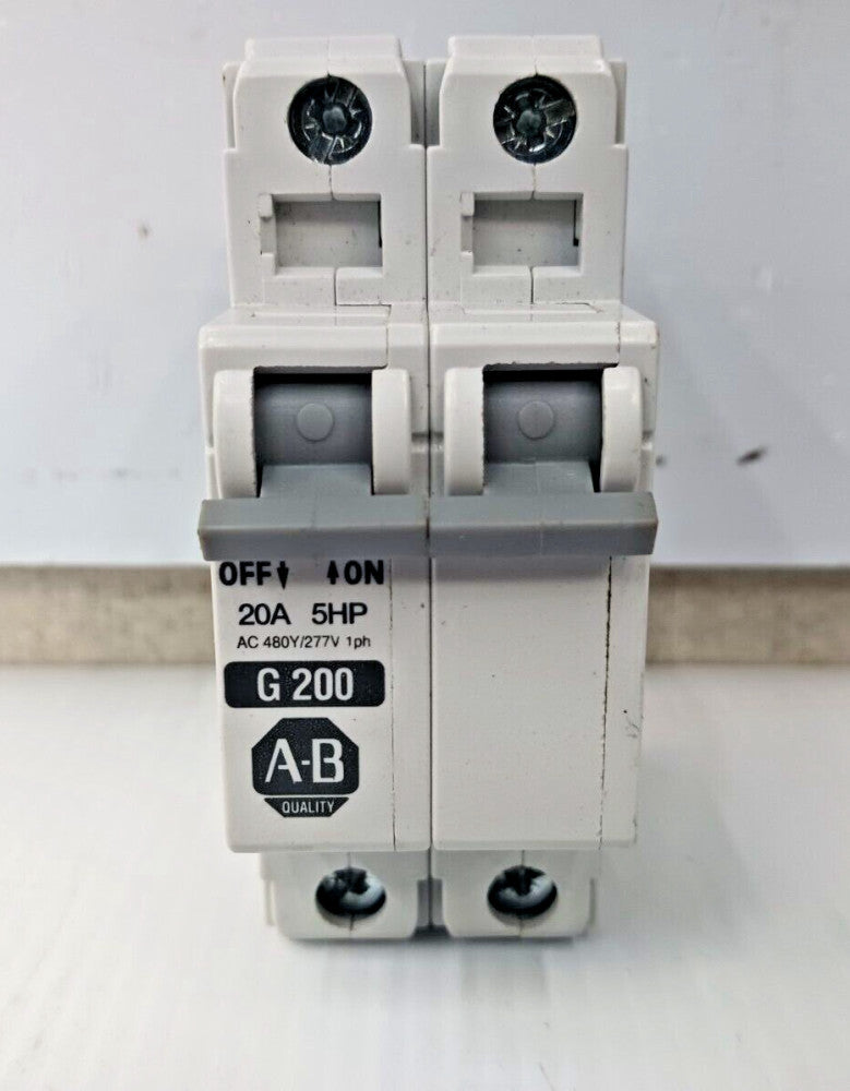 NEW ALLEN BRADLEY 20 AMP CIRCUIT BREAKER 2 POLE 480Y/277 VAC 1 PH 5HP 1492-CB2