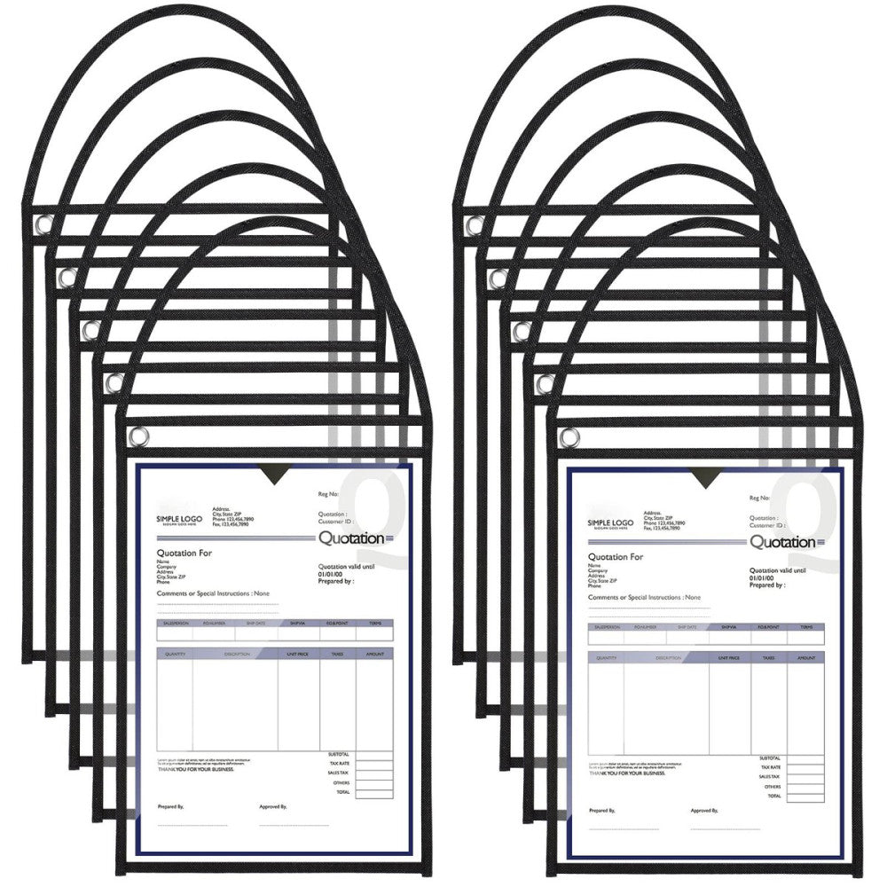 30 Pack Office Products Shop Ticket Holders with Hanging Strap 9 x 12 Inches,...