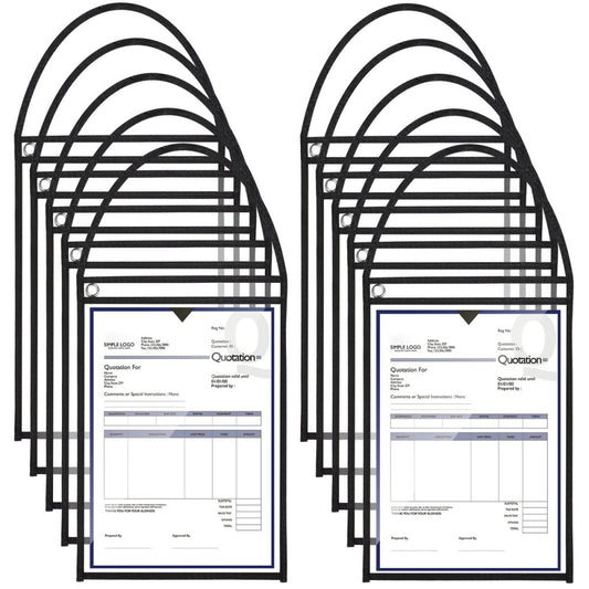 30 Pack Office Products Shop Ticket Holders with Hanging Strap 9 x 12 Inches,...