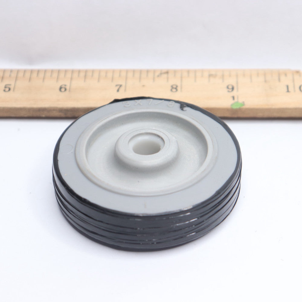 Cushion Rubber Wheel 3" Diameter x 7/8" 86011020 - Incomplete, No Pin