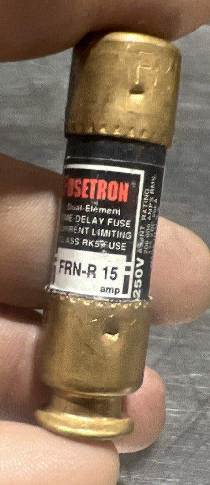 FUSETRON FRN-R-15 FUSE 250 VAC Nos Surplus
