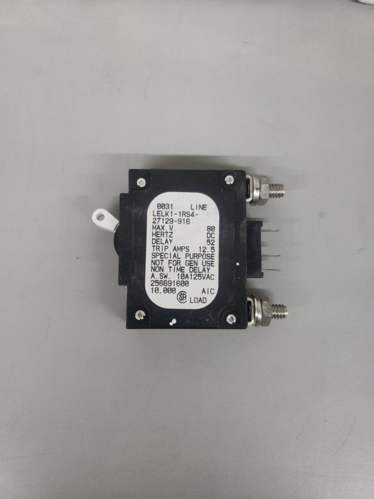 Airpax LELK1-1RS4- 27 129-916-    12.5amp Single-Pole Bullet-Style  New