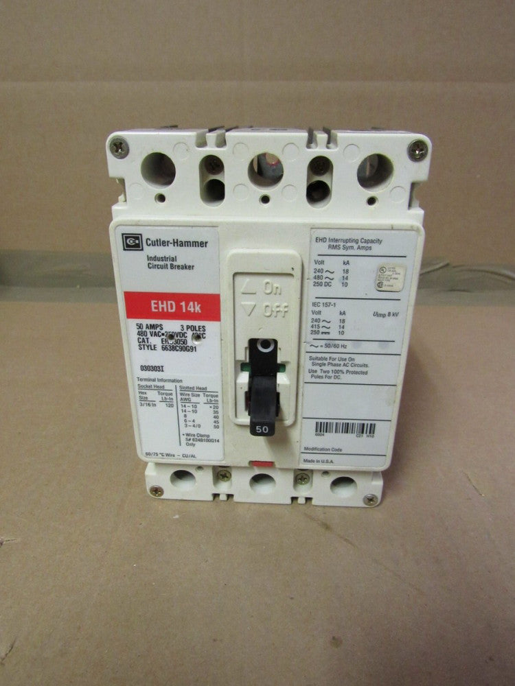 CUTLER-HAMMER EHD3020 20A/400V/3P CIRCUIT BREAKER, NICE TAKEOUT! MAKE OFFER!