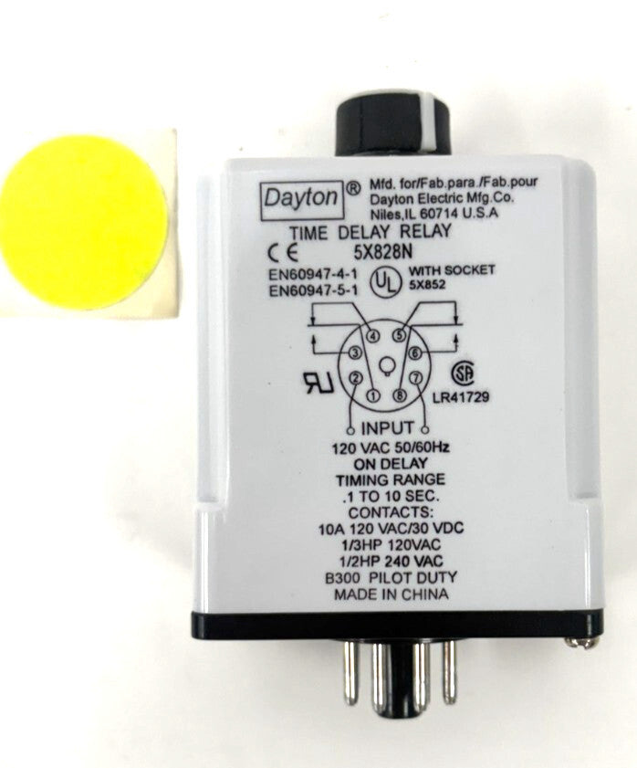 DAYTON TIME DELAY RELAY 5X828N