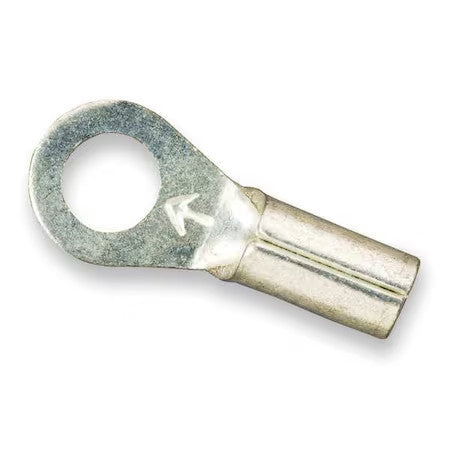 3M Mu10-8Rx Ring Terminal, #8 Stud Size, 10 Awg, 600 V, Bare Insulated, Bare,