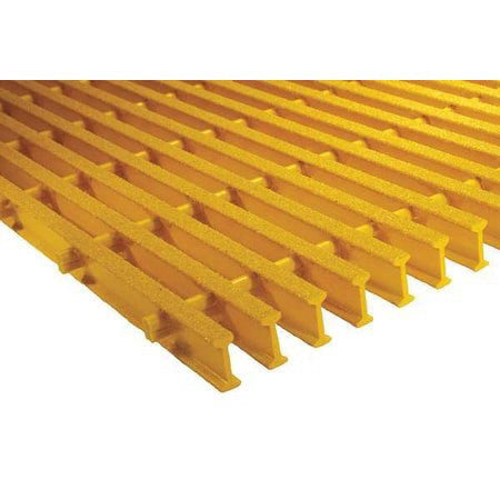 Fibergrate 350837 Fiberglass Pultruded Grating, 96 In Span, Grit-Top Surface,