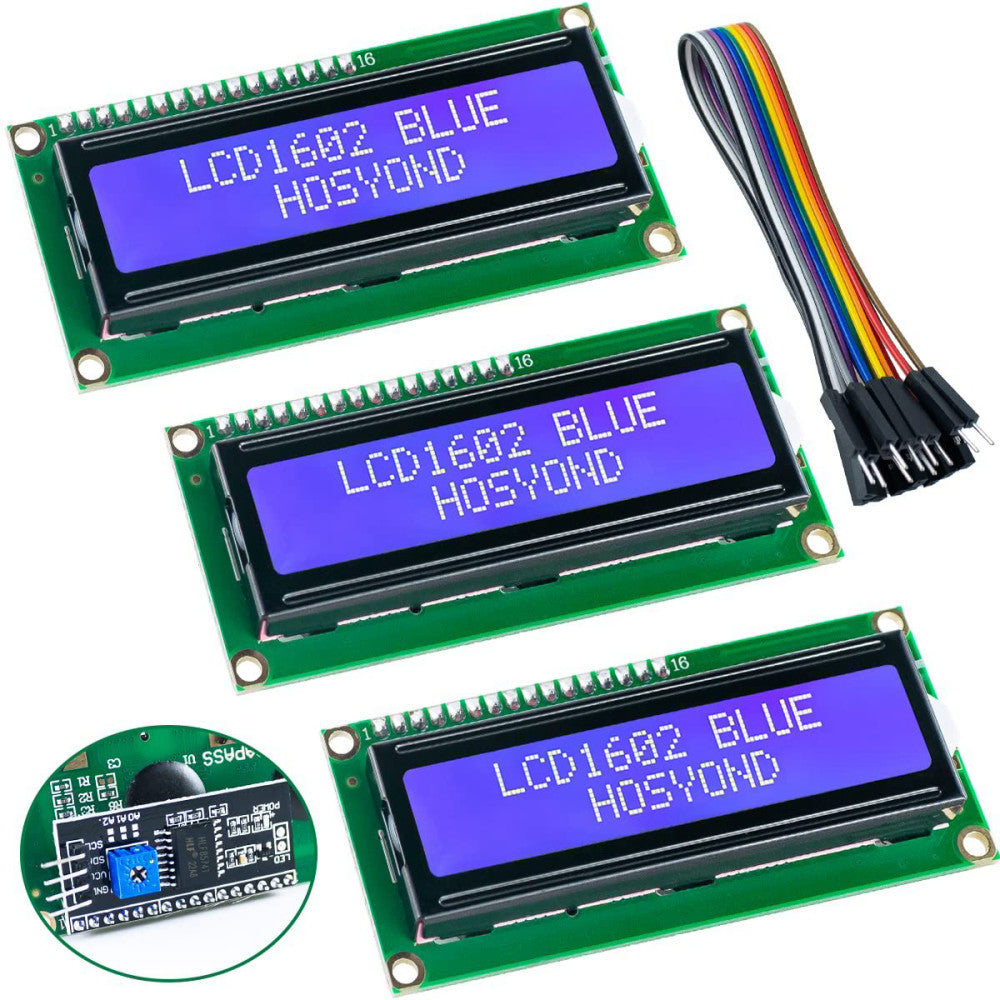3pcs I2C IIC 1602 LCD Display Module 16x02 LCD Screen Module for Arduino Rasp...