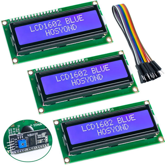 3pcs I2C IIC 1602 LCD Display Module 16x02 LCD Screen Module for Arduino Rasp...
