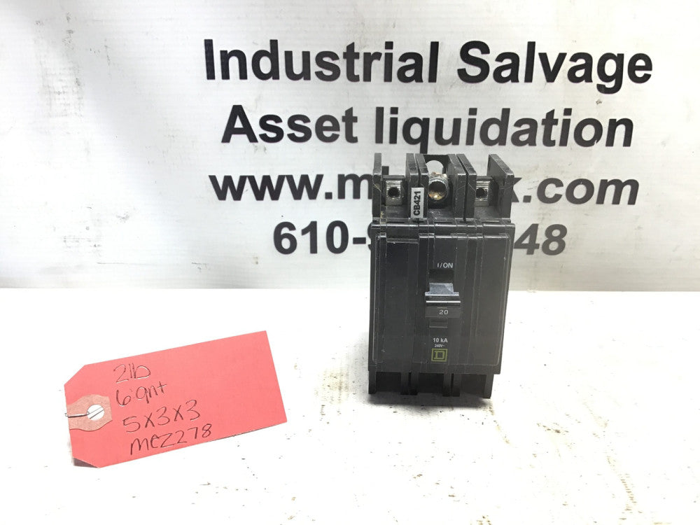 Square D 3 Pole Unit Circuit Breaker 50 Amp HACR TYPE 62