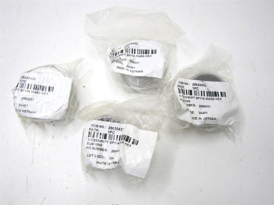 (4HB11/2X3/4) 1-1/2 x 3/4" NPT Hex Bushing Stainless Steel Pipe Fittings - Qty 4