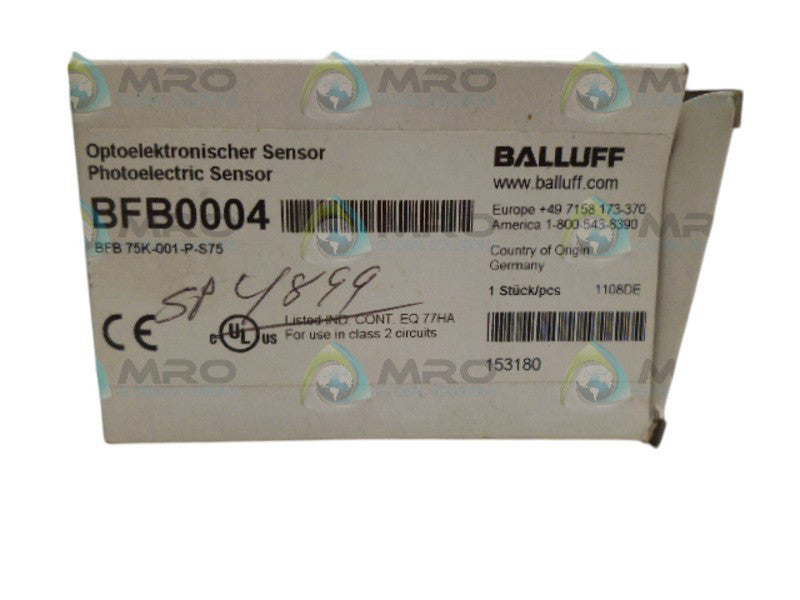 BALLUFF BFB0004 PHOTOELECTRIC SENSOR NSMP