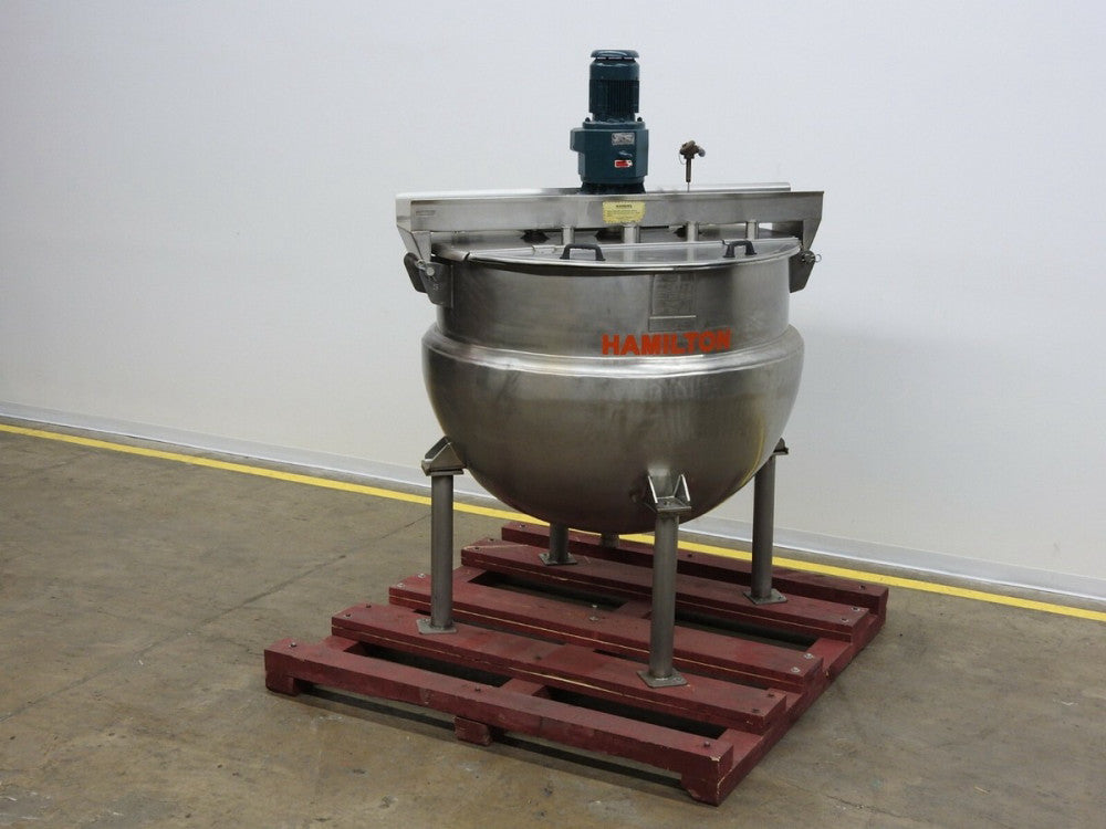 Hamilton, Model SA, 350 Gallon 304 Stainless Steel Single Wall Mixing Kettle