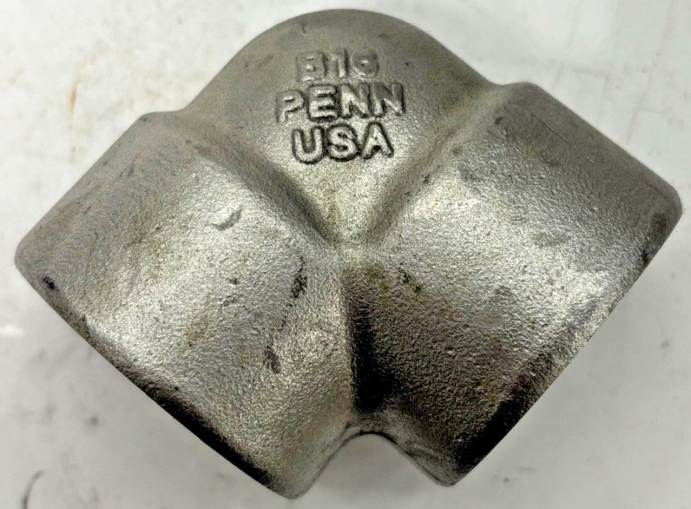 PENN USA 90º ELBOW 9M J9G SA/A182 B16 SIZE 1" F316/L STAINLESS STEEL OD 2-1/2"