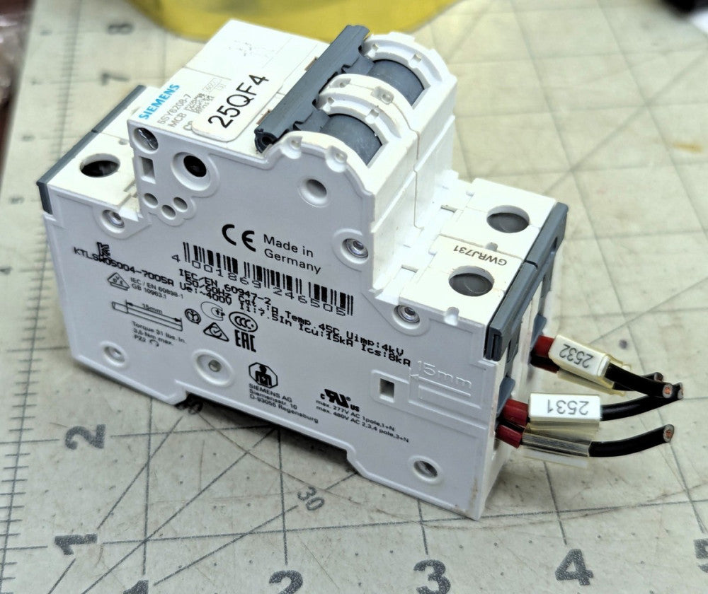 Siemens 5SY6208-7 Circuit Breaker, WORKING PULL [Z3B7]#26