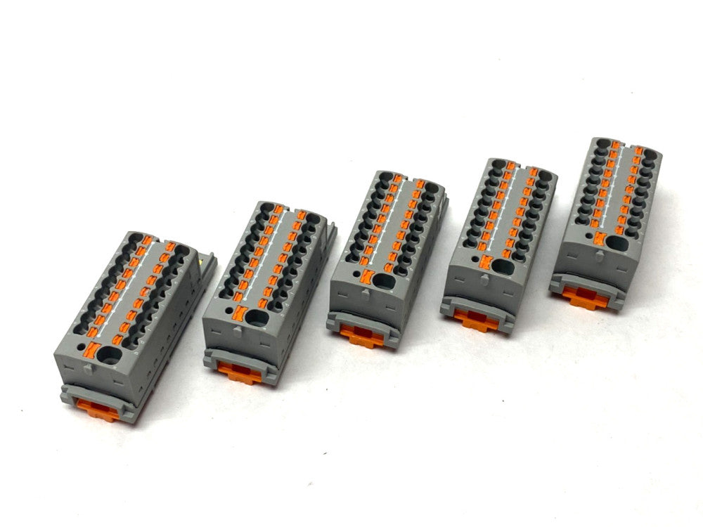Phoenix Contact PTFIX 4/18X1,5-NS35 GY Distribution Block 1047454 LOT OF 5