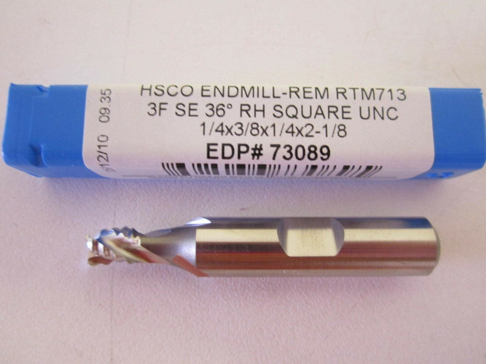 Niagara 73089 HSCO UNC 1/4 x 3/8 x 1/4 x 2-1/8 Roughing End Mill New