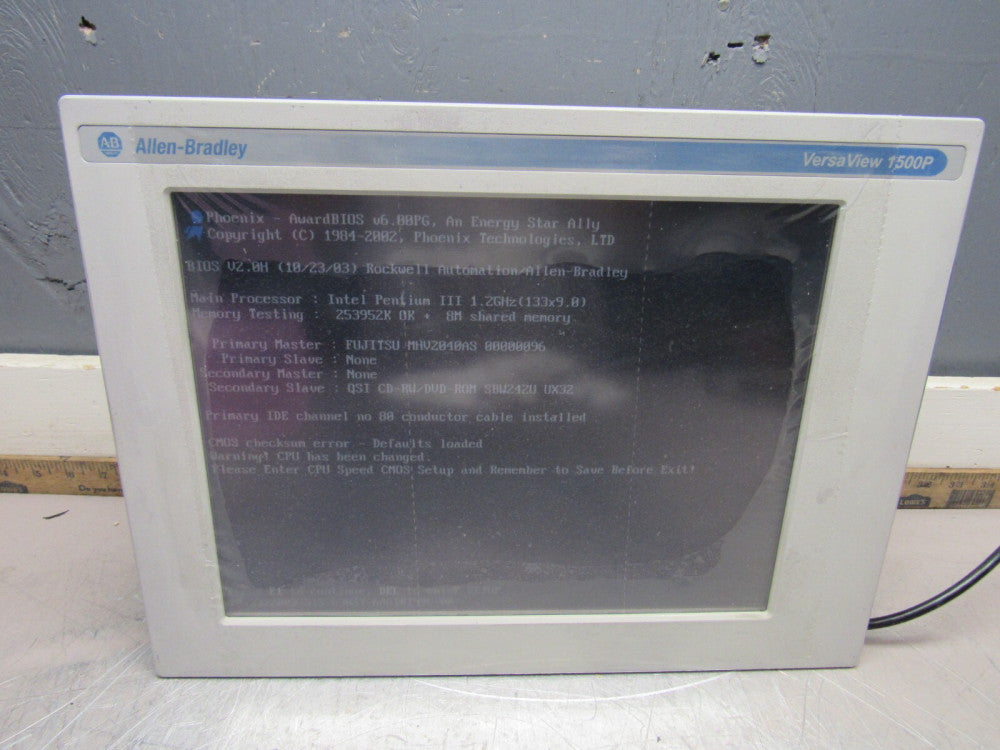 ALLEN BRADLEY VERSAVIEW-1500P 6181P-15TP2KH SER-A REV-B W/6189V-25HDD UPGRADE !!