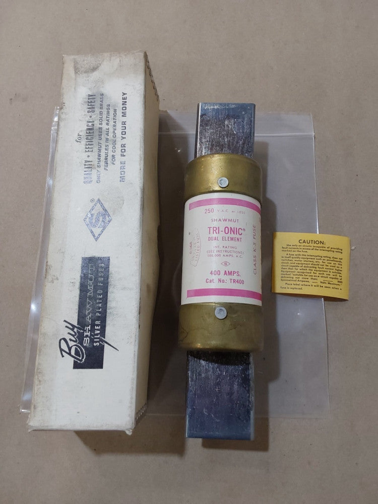 SHAWMUT TRI-ONIC TR400 Dual Element 400 Amp Fuse Class K5 250VAC