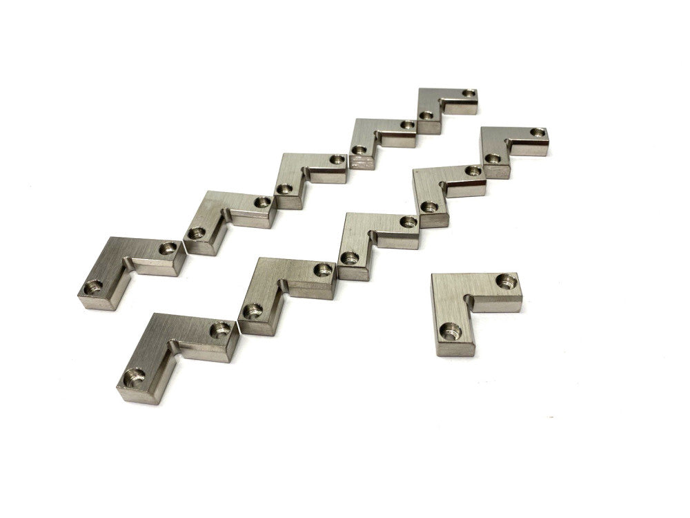 Misumi WGLMC-30-8-12 L-Shaped Guide 30 x 8 x 12mm 1045 Carbon Steel LOT OF 11