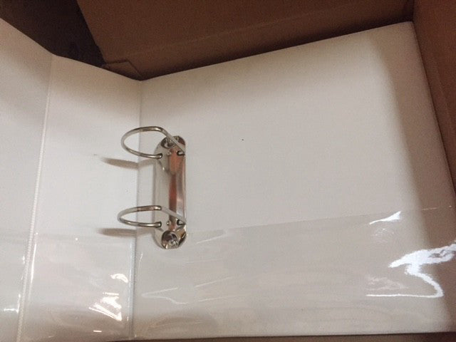 (Case of 6) A4 3″ White 2-Ring Binder, A4W2R3D (NEW)