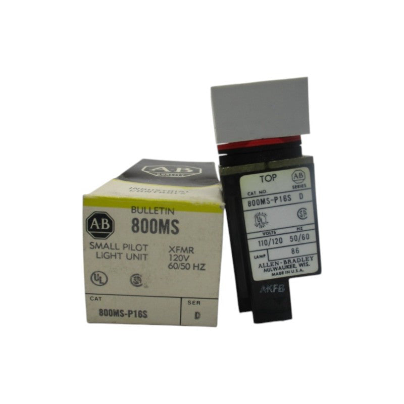 ALLEN BRADLEY 800MS-P16S SER. D 110/120V (BK/YL) NSMP