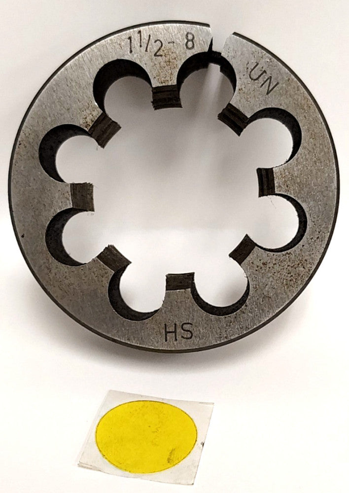 UNBRANDED 1-1/2"-8 THREADING ROUND DIE 2-1/2" OAD 3/4" WIDTH HS