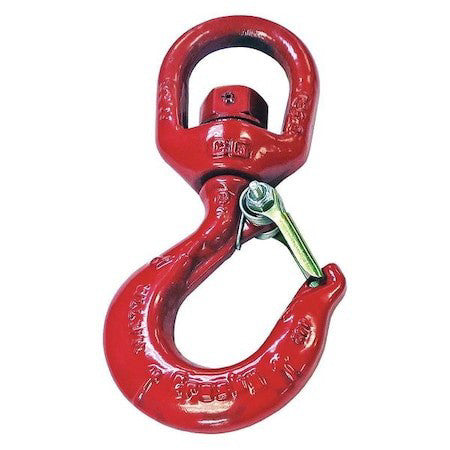 Crosby 1048675 Swivel Hook,Carbon Steel,30,000 Lb.,Red
