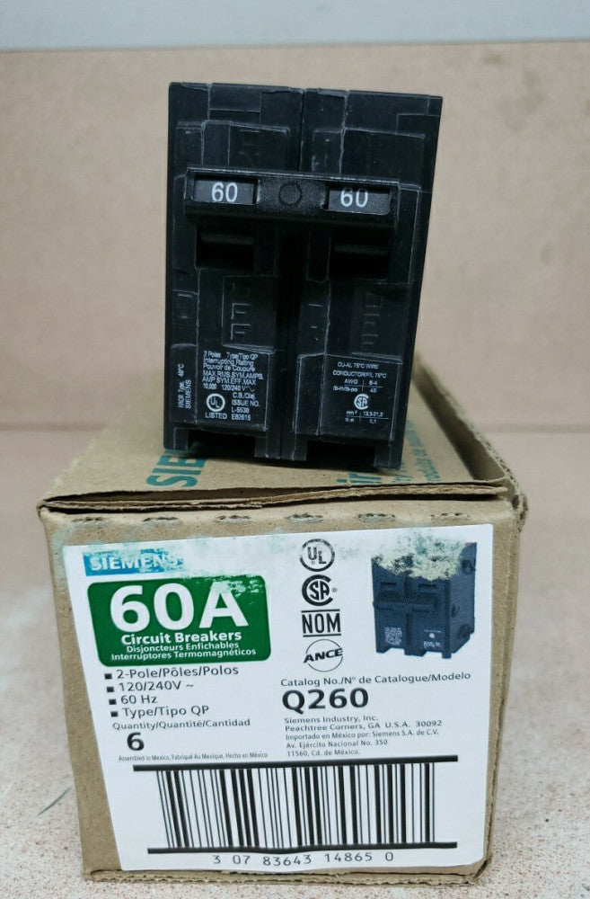 1) New! Siemens Q260  60Amp 2 Pole