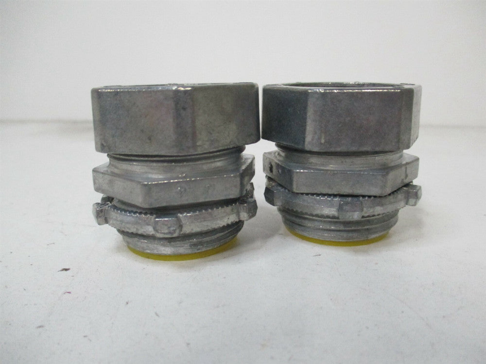 (3LT67) 1-33/64" Rain Tight Zinc Insulated Compression Connector - Lot of 2
