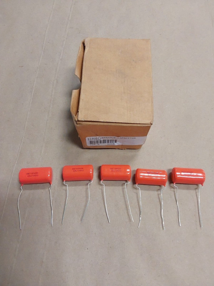  Vishay PRAGUE SBE715P600V PACK OF 5 ORANGE DROP CAPACITORS 224J 0920 5070335 