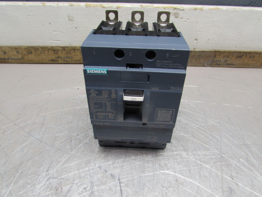 SIEMENS 3VA4125-5ED34-0AA0  ,CIRCUIT BREAKER,  3P /25A /480V/35kA   MAKE OFFER!