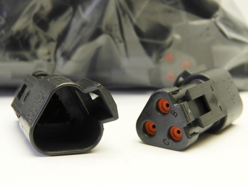 (100 pcs) Deutsch DT04-3P Connector Housing, DT Series, Receptacle, 3 Positions