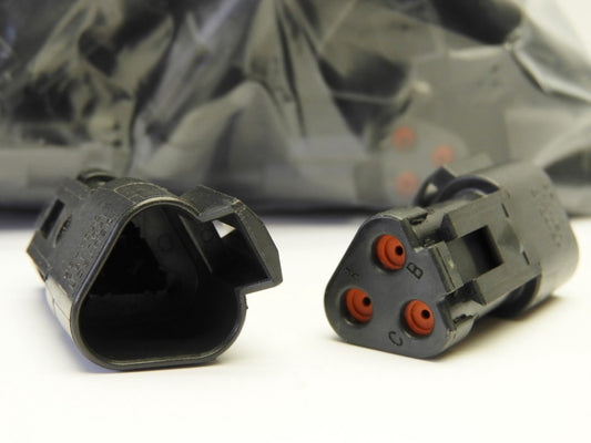 (100 pcs) Deutsch DT04-3P Connector Housing, DT Series, Receptacle, 3 Positions