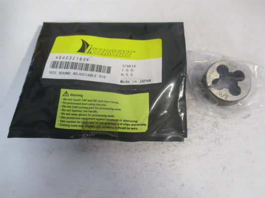 (315-1141) 3/8-18 UNS 1" OD High Speed Steel RH Round Adjustable Die 
