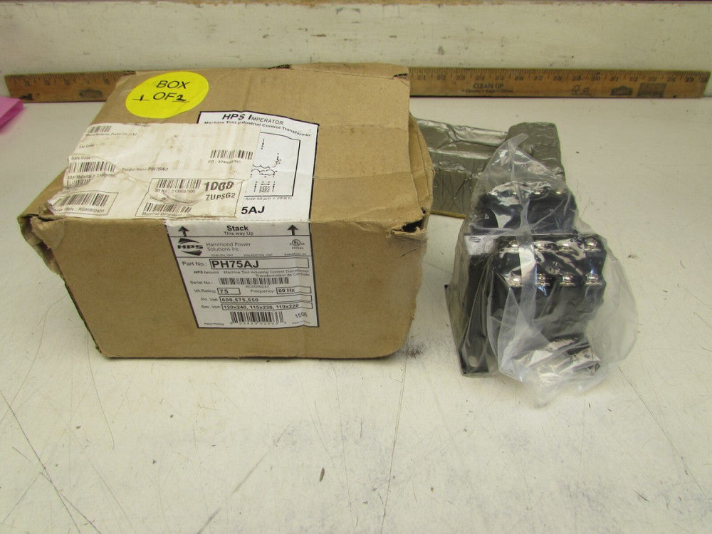 NEW! HPS PH75AJ ,CONTROL TRANSFORMER, 1ph 75VA 600V-120x240V, NIB! MAKE OFFER!  