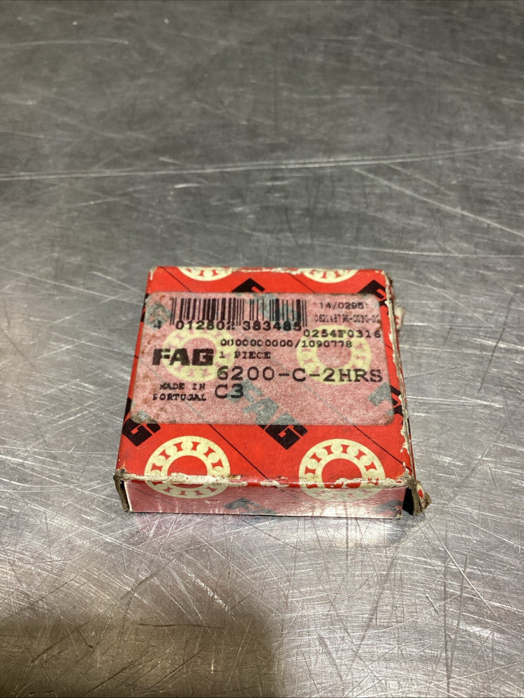 FAG 6200-C-2HRS C3 Deep Groove Ball Bearing, NOS