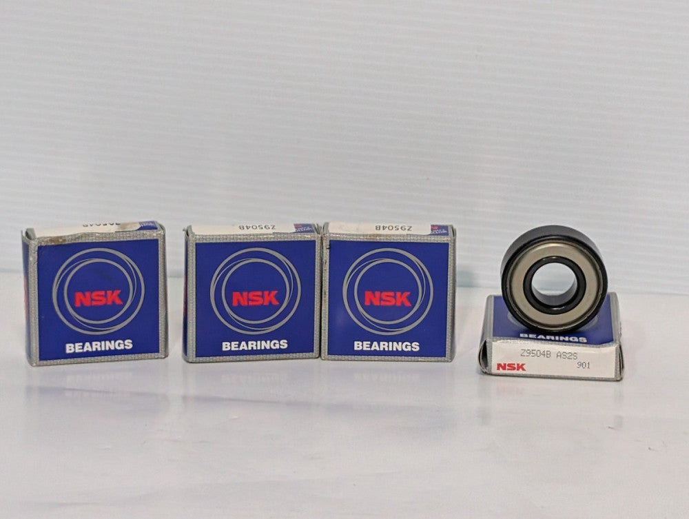 Lot of 4 NSK Z9504B AS2S 901 Ball Bearings, New Old Stock, Original Packaging